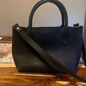 Portland, leather Almost perfect raindrop Crossbody and mini bifold wallet